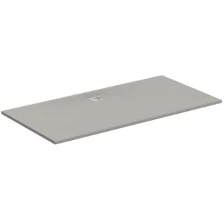 IDEAL STANDARD ULTRA FLAT S - Obdélníková sprchová vanička 2000x1000x30 mm v křemenné šedé barvě, bez výsuvného odpadu - Antibakteriální, Protiskluzový povrch, Bezbariérová, podle DIN 18040, Lze řezat na míru, Opravitelná, výška 30 mm #K8327FS - Křemenná šedá