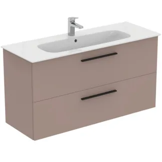 IDEAL STANDARD I.LIFE A - toaletní stolek 1240x460x645 mm v béžové matné barvě, 2 zásuvky - SoftClosing, předmontovaný, dřevo z udržitelných zdrojů #K8748NH - Greige