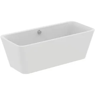 IDEAL STANDARD TONIC II - Volně stojící vana 1800x800x600 mm v bílé hedvábně matné barvě, bez otvoru pro baterii, s přepadem, bez výsuvného odpadu - Odolná proti detergentům, odolná proti světlu #K8726V1 - hedvábně bílá
