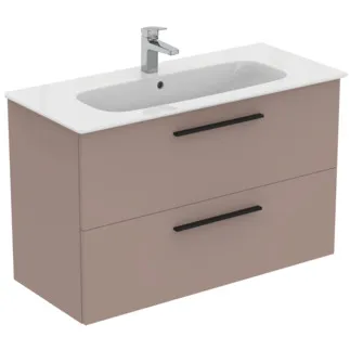 IDEAL STANDARD I.LIFE A - Toaletní stolek 1040x460x645 mm v béžové matné barvě, 2 zásuvky - SoftClosing, Předmontováno, Dřevo z udržitelných zdrojů #K8746NH - Greige