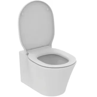 IDEAL STANDARD CONNECT AIR - Závěsný WC balíček 365x545x390 mm v bílé lesklé barvě, plné splachování CL1 4,5 - 6 l/min, horizontální odtok - CL1, CL2, technologie splachování AquaBlade, SoftClosing WC #K876801 - bílá (Alpine)