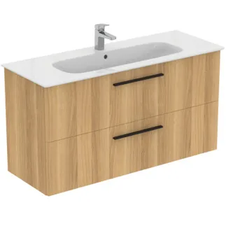 IDEAL STANDARD I.LIFE A - Toaletní stolek 1240x460x645 mm, dub Hamilton, 2 zásuvky - SoftClosing, Předmontováno, Dřevo z udržitelných zdrojů #K8748NX - Přírodní dub