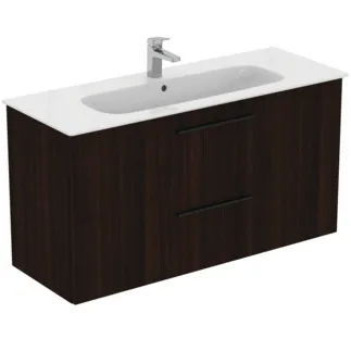 IDEAL STANDARD I.LIFE A - Toaletní stolek 1240x460x645 mm v barvě kávový dub, 2 zásuvky - SoftClosing, Předmontováno, Dřevo z udržitelných zdrojů #K8748NW - Kávový dub