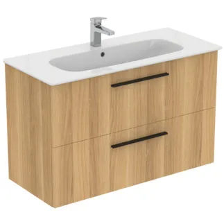 IDEAL STANDARD I.LIFE A - Toaletní stolek 1040x460x645 mm, dub Hamilton, 2 zásuvky - SoftClosing, Předmontováno, Dřevo z udržitelných zdrojů #K8746NX - Přírodní dub