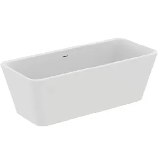 IDEAL STANDARD TONIC II - Volně stojící vana 1800x800x600 mm v bílé hedvábně matné barvě, bez otvoru pro baterii, s přepadem, bez výsuvného odpadu - Odolná proti detergentům, odolná proti světlu #K8725V1 - hedvábně bílá