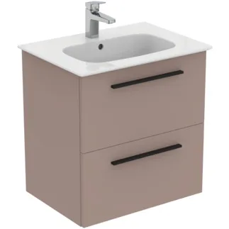 IDEAL STANDARD I.LIFE A - toaletní stolek 640x460x460 mm v béžové matné barvě, 2 zásuvky - SoftClosing, předmontovaný, dřevo z udržitelných zdrojů #K8742NH - Greige