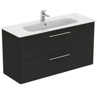 IDEAL STANDARD I.LIFE A - toaletní stolek 1240x460x645 mm v karbonově šedé matné barvě, 2 zásuvky - SoftClosing, Předmontováno, Dřevo z udržitelných zdrojů #K8747NV - Karbonově šedá barva