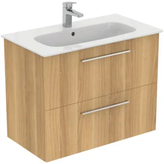 IDEAL STANDARD I.LIFE A - Toaletní stolek 840x460x645 mm, dub Hamilton, 2 zásuvky - SoftClosing, Předmontováno, Dřevo z udržitelných zdrojů #K8743NX - Přírodní dub