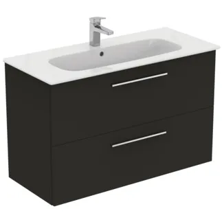 IDEAL STANDARD I.LIFE A - toaletní stolek 1040x460x645 mm v karbonově šedé matné barvě, 2 zásuvky - SoftClosing, Předmontováno, Dřevo z udržitelných zdrojů #K8745NV - Karbonově šedá barva