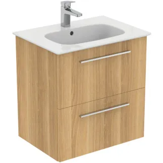 IDEAL STANDARD I.LIFE A - Toaletní stolek 640x460x645 mm v dubu Hamilton, 2 zásuvky - SoftClosing, Předmontováno, Dřevo z udržitelných zdrojů #K8741NX - Přírodní dub