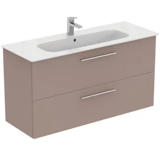 IDEAL STANDARD I.LIFE A - toaletní stolek 1240x460x645 mm v béžové matné barvě, 2 zásuvky - SoftClosing, předmontovaný, dřevo z udržitelných zdrojů #K8747NH - Greige
