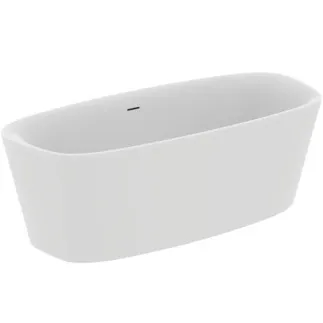 IDEAL STANDARD DEA - Volně stojící vana 1800x800x610 mm v bílé hedvábně matné barvě, bez otvoru pro baterii, s přepadem, bez výsuvného odpadu - Odolná proti detergentům, odolná proti světlu #K8721V1 - hedvábně bílá