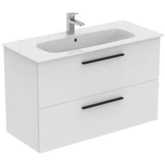 IDEAL STANDARD I.LIFE A - Toaletní stolek 1040x460x645 mm v bílé barvě, 2 zásuvky - SoftClosing, Předmontováno, Dřevo z udržitelných zdrojů #K8746DU - Bílá