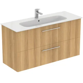 IDEAL STANDARD I.LIFE A - Toaletní stolek 1240x460x645 mm, dub Hamilton, 2 zásuvky - SoftClosing, Předmontováno, Dřevo z udržitelných zdrojů #K8747NX - Přírodní dub