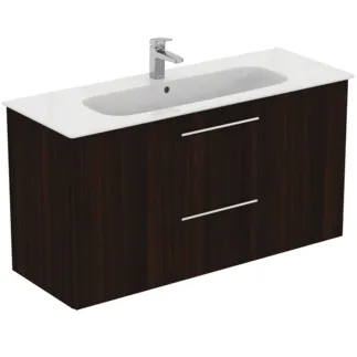 IDEAL STANDARD I.LIFE A - Toaletní stolek 1240x460x645 mm v barvě kávový dub, 2 zásuvky - SoftClosing, Předmontováno, Dřevo z udržitelných zdrojů #K8747NW - Kávový dub