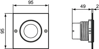 IDEAL STANDARD SEPTA PRO - Pneumatická splachovací deska 95x51x95 mm, pneumatická z nerezové oceli #R0135MY - kartáčovaná ocel, obrázek 3