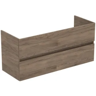 IDEAL STANDARD EUROVIT+ - toaletní skříňka 1200x440x550 mm v barvě ořech, 2 zásuvky - bez úchytky, SoftClosing, předmontováno #R0266Y9 - ořech s plamenem