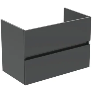 IDEAL STANDARD EUROVIT+ - toaletní stolek 800x440x550 mm v šedé barvě, 2 zásuvky - bez úchytek, SoftClosing, předmontovaný, dřevo z udržitelných zdrojů #R0263TI