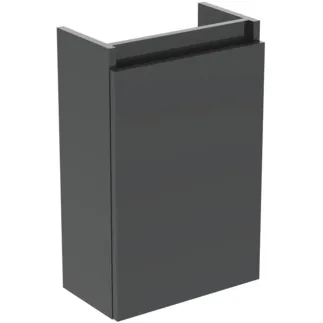 IDEAL STANDARD EUROVIT+ - Toaletní stolek 354x202x550 mm v šedé barvě, 1 dvířka - Bezúchytkový, SoftClosing, Úspora místa, Předmontovaný, Dřevo z udržitelných zdrojů #R0271TI