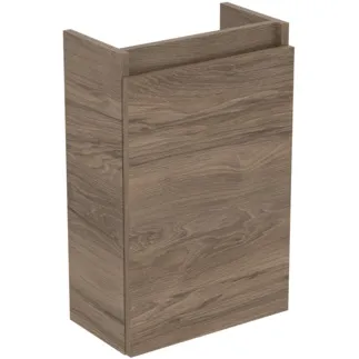 IDEAL STANDARD EUROVIT+ - Toaletní skříňka 354x202x550 mm v barvě ořech, 1 dvířka - bez úchytky, SoftClosing, prostorově úsporná, předmontovaná #R0271Y9 - ořech s plamenem