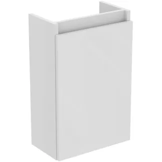 IDEAL STANDARD EUROVIT+ - Toaletní stolek 354x202x550 mm v bílé barvě, 1 dvířka - Bezúchytkový, SoftClosing, Úspora místa, Předmontovaný, Dřevo z udržitelných zdrojů #R0271WG - Bílý lak s vysokým leskem