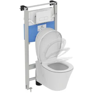 IDEAL STANDARD PROSYS PACKS - Předstěnový instalační balíček, mechanický v bílé lesklé barvě, horizontální odtok - technologie splachování AquaBlade, SoftClosing WC #R040601 - bílá (Alpine)