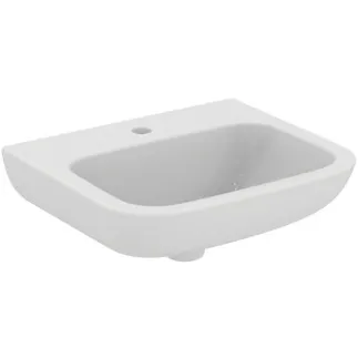 IDEAL STANDARD CONTOUR 21 - Umyvadlo s ručním oplachováním 500x420x195 mm, bílé lesklé, 1 otvor pro baterii, bez přepadu #S241201 - Bílá (Alpine)
