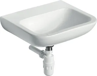 IDEAL STANDARD CONTOUR 21 - Umyvadlo s ručním oplachováním 400x365x177 mm v bílé lesklé barvě, bez otvoru pro baterii, bez přepadu - Prostorově úsporné umyvadlo #S240701 - Bílá (Alpine)