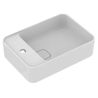 IDEAL STANDARD STRADA II - Mísa 500x350x170 mm v bílé barvě, 1 otvor pro baterii, s přepadem - Prostorově úsporné umyvadlo, IdealPlus #T2964MA - Bílá (Alpine) s Ideal Plus