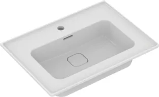 IDEAL STANDARD STRADA II - Nábytkové umyvadlo 640x460x180 mm v bílém lesku, 1 otvor pro baterii, s přepadem #T299101 - Bílá (Alpine), obrázek 1