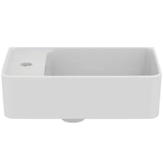 IDEAL STANDARD STRADA II - Umyvadlo s ručním oplachováním 450x270x170 mm v bílé lesklé barvě, 1 otvor pro baterii, s přepadem - Prostorově úsporné umyvadlo #T299501 - Bílá (Alpine), obrázek 2