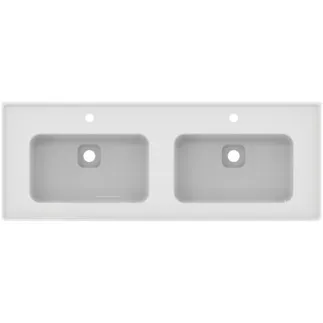 IDEAL STANDARD STRADA II - Dvojité nábytkové umyvadlo 1240x460x180 mm v bílém lesku, 2 otvory pro baterii, s přepadem #T300501 - Bílá (Alpine), obrázek 4