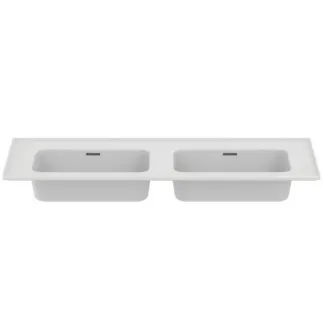 IDEAL STANDARD STRADA II - Dvojité nábytkové umyvadlo 1240x460x180 mm v bílém lesku, bez otvoru pro baterii, s přepadem #T363601 - Bílá (Alpine), obrázek 2