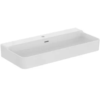 IDEAL STANDARD CONCA - Umyvadlo 1000x450x165 mm v bílé barvě, 1 otvor pro baterii, s přepadem - IdealPlus #T3832MA - White (Alpine) s Ideal Plus