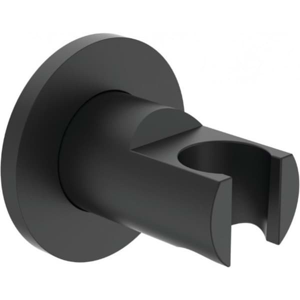 Obrázek IDEAL STANDARD Idealrain Kulatá nástěnná konzola kulatá rozeta pro ruční sprchu BC806XG silk black černá matná
