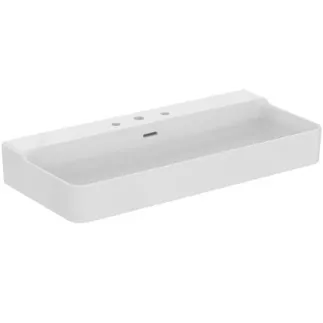 IDEAL STANDARD CONCA - Umyvadlo 1000x450x165 mm, bílé lesklé, 3 otvory pro baterii, s přepadem #T379801 - Bílá (Alpine)