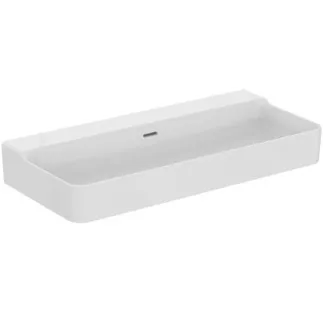 IDEAL STANDARD CONCA - Umyvadlo 1000x450x165 mm v bílém lesku, bez otvoru pro baterii, s přepadem #T379901 - Bílá (Alpine)