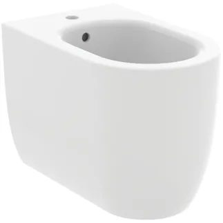 IDEAL STANDARD BLEND CURVE - Volně stojící bidet 355x560x400 mm, bílý hedvábný mat, 1 otvor pro baterii, s přepadem #T3753V1 - Silk white