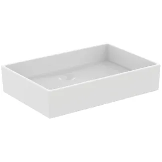 IDEAL STANDARD EXTRA - mísa 600x400x125 mm v bílé hedvábně matné barvě, bez otvoru pro baterii, bez přepadu #T3740V1 - hedvábně bílá