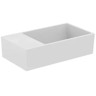 IDEAL STANDARD EXTRA - Umyvadlo s ručním oplachováním 450x250x150 mm v bílé barvě, bez otvoru pro baterii, s přepadem - Prostorově úsporné umyvadlo, IdealPlus #T3921MA - Bílá (Alpine) s Ideal Plus