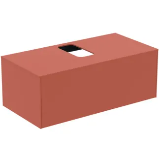 IDEAL STANDARD CONCA - Toaletní stolek 1002x505x370 mm v matném laku Sunset, 1 zásuvka - bez úchytky, s plným výsuvem, otevírání push-to-open, soft-close, předem smontovaný, dřevo z udržitelných zdrojů #T3930Y3 - Sunset matt