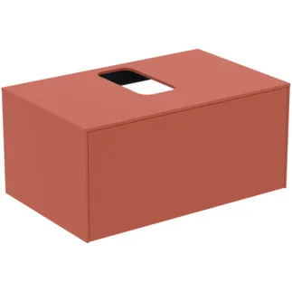 IDEAL STANDARD CONCA - Toaletní stolek 802x505x370 mm v matném laku Sunset, 1 zásuvka - bez úchytky, plný výsuv, otevírání push-to-open, SoftClosing, předem smontovaný, dřevo z udržitelných zdrojů #T3929Y3 - Sunset matt