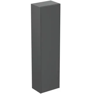 IDEAL STANDARD CONCA - Skříňka 370x250x1400 mm v antracitově matném laku, 1 dvířka - bez úchytek, otevírání push-to-open, předmontovaná, dřevo z udržitelných zdrojů #T3956Y2 - antracitově matná