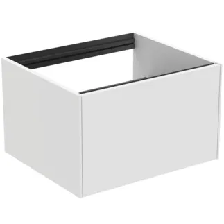 IDEAL STANDARD CONCA - toaletní skříňka 600x505x360 mm v bílém matném laku, 1 zásuvka - bez úchytky, plný výsuv, otevírání push-to-open, SoftClosing, předem smontovaná, dřevo z udržitelných zdrojů #T3982Y1 - Bílá matná