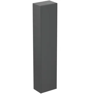 IDEAL STANDARD CONCA - Skříňka 370x250x1700 mm v antracitově matném laku, 1 dvířka - bez úchytek, otevírání push-to-open, předmontovaná, dřevo z udržitelných zdrojů #T3955Y2 - antracitově matná