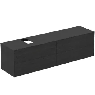 IDEAL STANDARD CONCA - toaletní skříňka 1987x505x550 mm, dubová dýha s fládrováním, 4 zásuvky - bez úchytek, plný výsuv, otevírání push-to-open, SoftClosing, předmontováno, dřevo z udržitelných zdrojů, pravá dřevěná dýha #T3992Y4 - dub s fládrováním