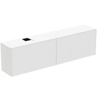 IDEAL STANDARD CONCA - toaletní skříňka 1987x373x550 mm v bílém matném laku, 4 zásuvky - bez úchytky, plný výsuv, otevírání push-to-open, SoftClosing, předem smontované, dřevo z udržitelných zdrojů #T3998Y1 - Bílý matný