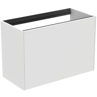 IDEAL STANDARD CONCA - Toaletní stolek 800x373x540 mm v bílém matném laku, 2 zásuvky - bez úchytky, s plným výsuvem, otevírání push-to-open, SoftClosing, předem smontovaný, dřevo z udržitelných zdrojů #T3994Y1 - Bílý matný