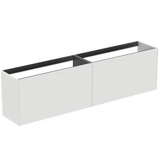 IDEAL STANDARD CONCA - toaletní skříňka 1985x373x540 mm v bílém matném laku, 4 zásuvky - bez úchytky, plný výsuv, otevírání push-to-open, SoftClosing, předem smontované, dřevo z udržitelných zdrojů #T3999Y1 - Bílý matný povrch