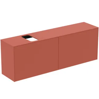 IDEAL STANDARD CONCA - toaletní skříňka 1587x373x550 mm v matném laku Sunset, 4 zásuvky - bez úchytky, s plným výsuvem, otevírání push-to-open, SoftClosing, předem smontovaná, dřevo z udržitelných zdrojů #T3995Y3 - Sunset matt